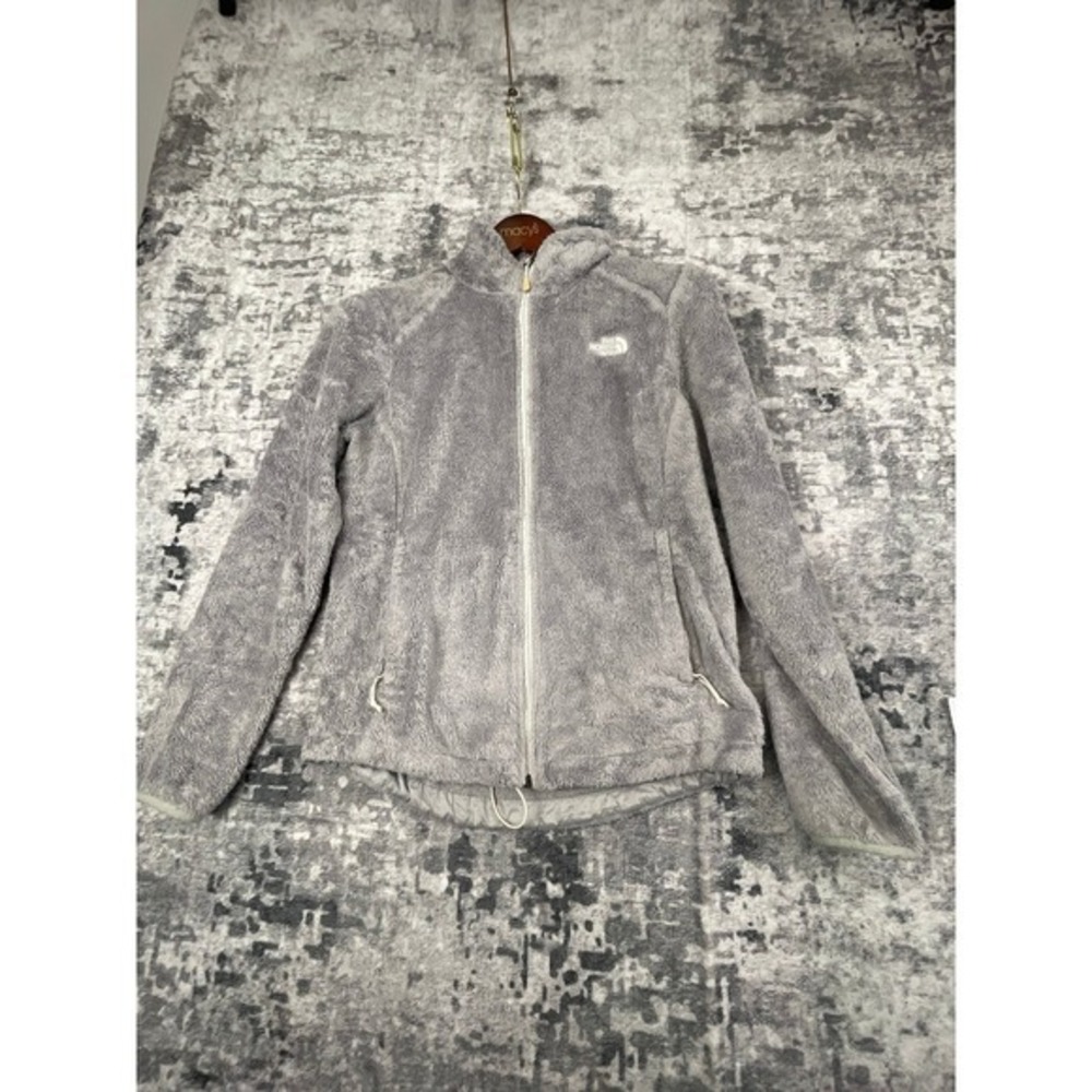 The North Face Osito Fuzzy Fleece Jacket Women's‎ Size M Gray Full Zip